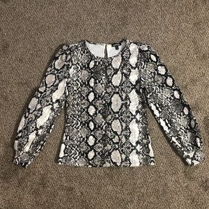 Express snake print blouse in size small